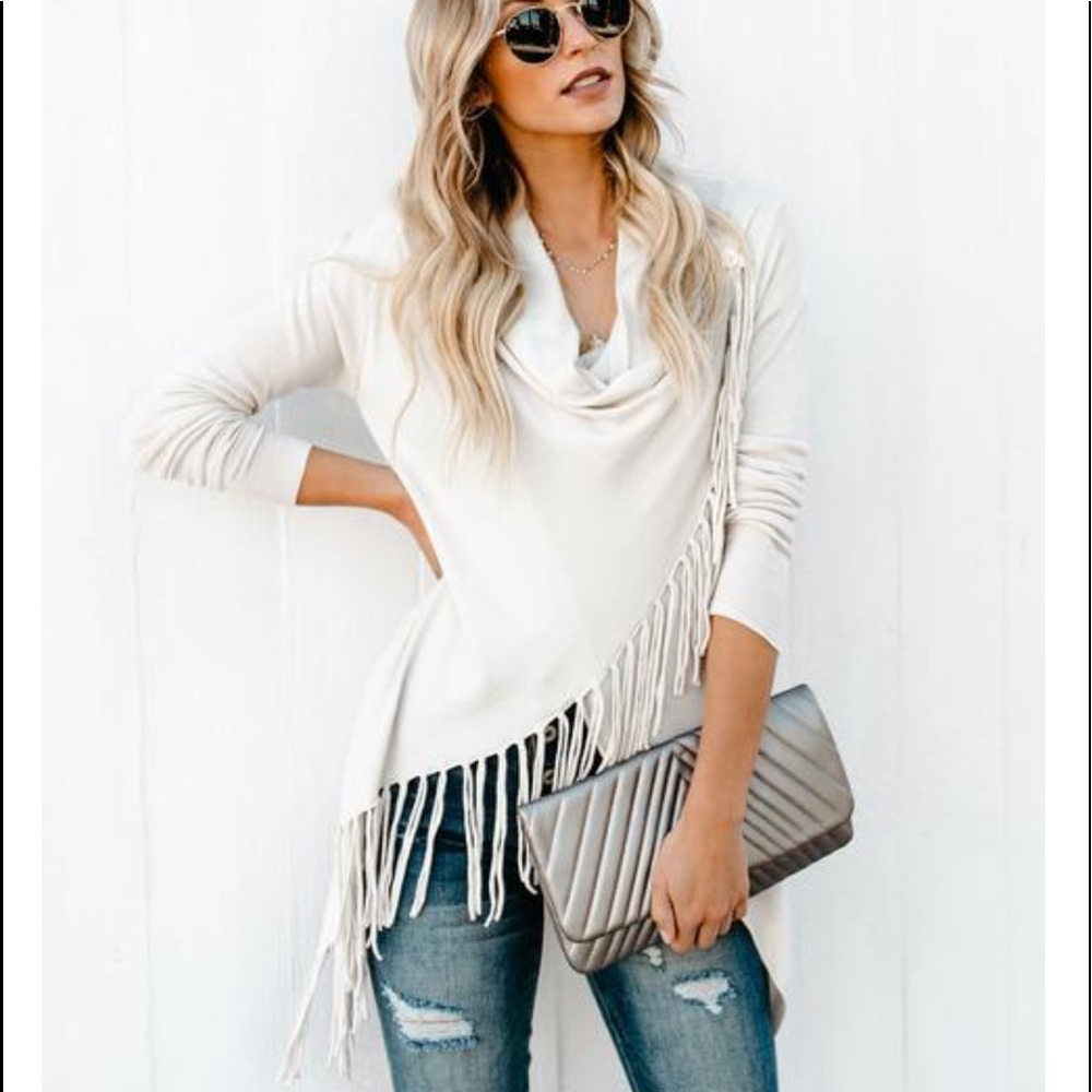 CYNDI Tassel Wrap Sweater - Picture 5 of 8
